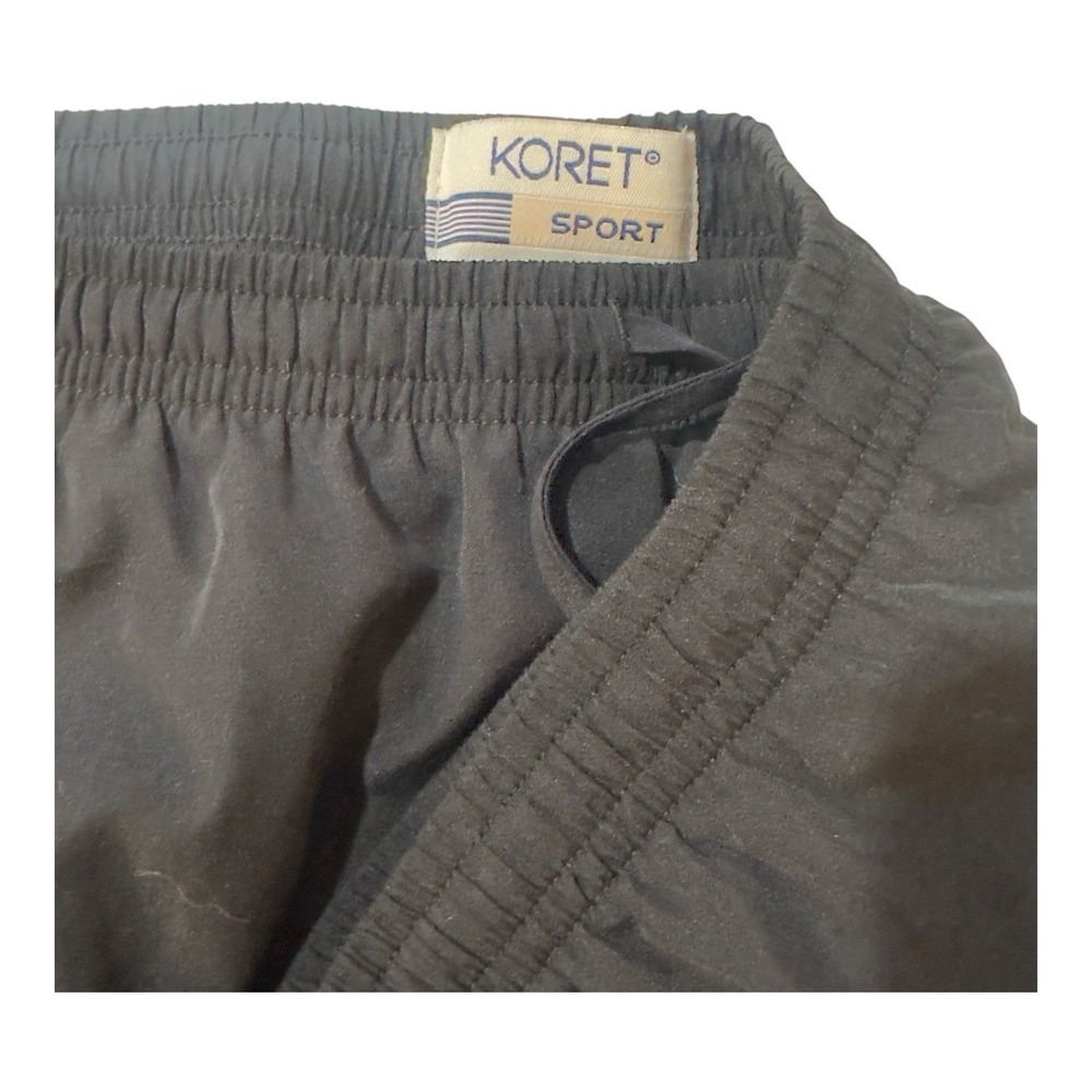 Vintage Koret Sport vintage women's large black track pants‎ lined  parachute